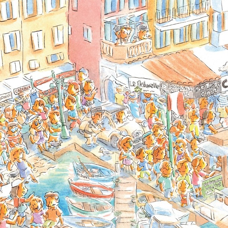 Port de Saint-Tropez — illustration aquarelle